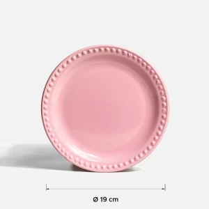 Plato Postre Cayethanna Rosa